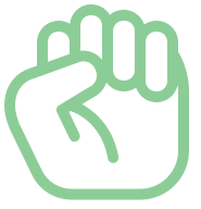 Cartoon fist icon